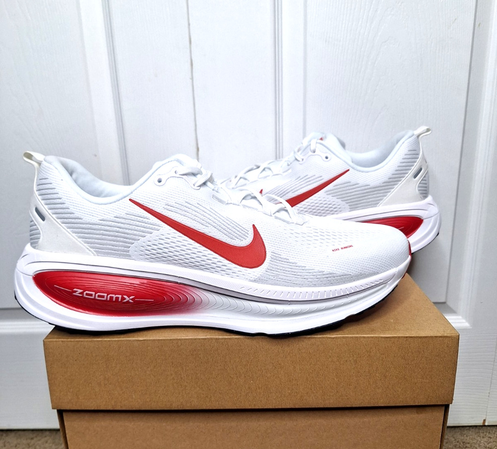 Nike Vomero 18 White University Red Running Shoes IB4033-115 size 16